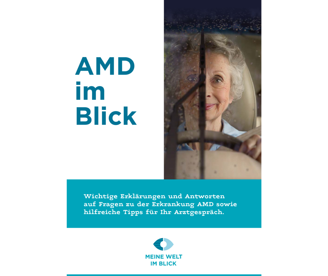 Ratgeber Makula: Teaser zur Broschüre "AMD im Blick"